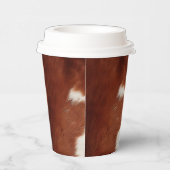 褐色白牛革 紙コップ (右)