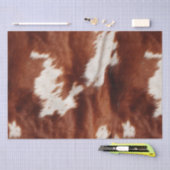 褐色白牛革 薄葉紙 (クラフト)