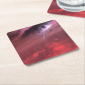 褐色矮星の天気。 スクエアペーパーコースター (アングル)