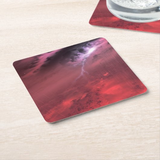 褐色矮星の天気。 スクエアペーパーコースター (アングル)