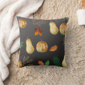 褐色秋収穫自然ヴィンテージ クッション (ブランケット)