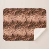 褐色銅インスパイア勾配エレガント贅沢 シェルパブランケット (正面(横))