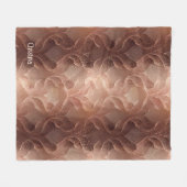 褐色銅インスパイア勾配モダン贅沢 フリースブランケット (正面(横))