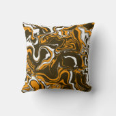 褐色、オレンジ色、白色の秋収穫マーブルメルト クッション (裏面)