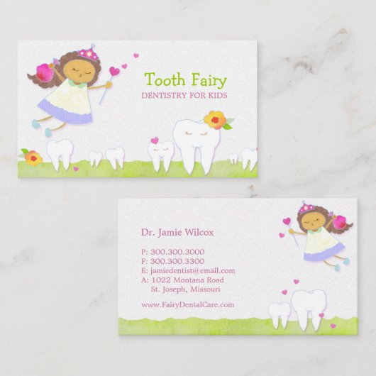 褐虫歯妖精の小児歯科医 名刺 (正面/裏面)