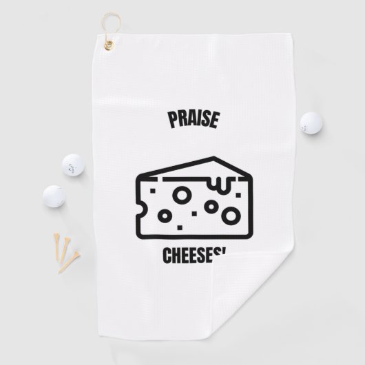 褒めると、イエス・チーおもしろいズ・パン・ジョークが出る ゴルフタオル (インサイチュ)