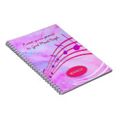 褒め称える |音楽譜表 |パーソナライズされた | ノートブック (右側)