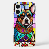 襟の付いたカラフル犬 Case-Mate iPhoneケース (裏面)