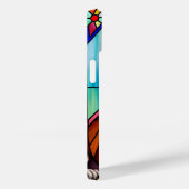 襟の付いたカラフル犬 Case-Mate iPhoneケース (裏面 / 右)