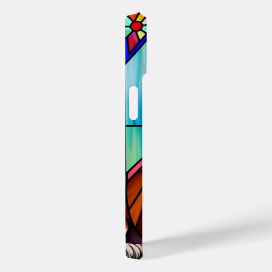 襟の付いたカラフル犬 Case-Mate iPhoneケース (裏面 / 右)