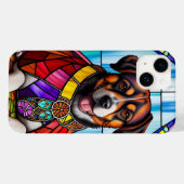 襟の付いたカラフル犬 Case-Mate iPhoneケース (裏面 (横))