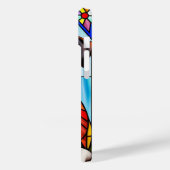 襟の付いたカラフル犬 Case-Mate iPhoneケース (裏面 / 左)