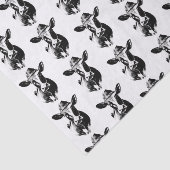 西おもしろい牛の白黒デザイン 薄葉紙 (詳細)