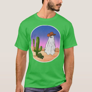 西おもしろい砂漠のシーンのカウボーイ幽霊 Tシャツ