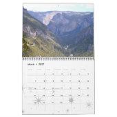 西からの峡谷と岩の層 カレンダー (3月 2027)