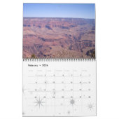 西からの峡谷と岩の層 カレンダー (2月 2026)