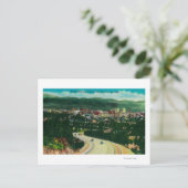 西からスポケーンに入るサンセットハイウェイ ポストカード (スタンド正面)