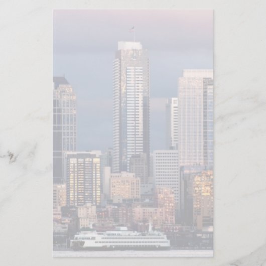 西から見える美しく劇的な夕焼け 便箋 (正面)