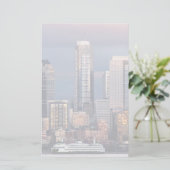 西から見える美しく劇的な夕焼け 便箋 (スタンド正面)