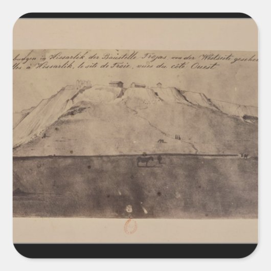 西から見たトロイアの発掘調査 スクエアシール (正面)