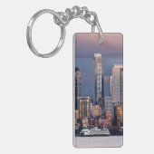 西から見られる美しく、劇的な日没 キーホルダー (正面左)