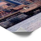 西から見る美しくドラマチックな夕日 ポスター (角)