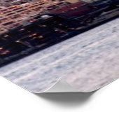 西から見る美しくドラマチックな夕日 ポスター (角)