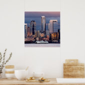 西から見る美しくドラマチックな夕日 ポスター (キッチン)