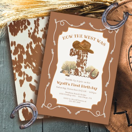 西がワンカウボーイ誕生日パーティーだった方法 招待状