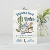 西がワンカウボーイ誕生日ボーイブルー 招待状 (スタンド正面)