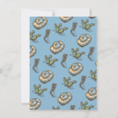 西がワンカウボーイ誕生日ボーイブルー 招待状 (裏面)