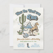 西がワンカウボーイ誕生日少年だった方法 招待状 (正面)