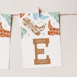 西が一つのハイチェアのバナーカードだったこと – "E" 招待状