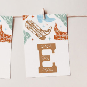 西が一つのハイチェアのバナーカードだったこと – "E" 招待状