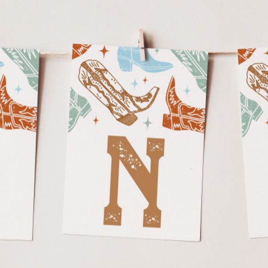 西が一つのハイチェアのバナーカードだったこと – "N" 招待状