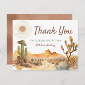 西が一つの誕生日パーティーカウボーイだった方法 サンキューカード (正面/裏面)