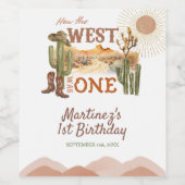 西が一つの誕生日パーティーカウボーイだった方法 ワインラベル (シングルラベル)