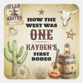 西が一歳の誕生日パーティーだった経緯 スクエアシール (正面)