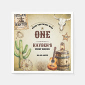 西が一歳の誕生日パーティーだった経緯 スタンダードカクテルナプキン (正面)