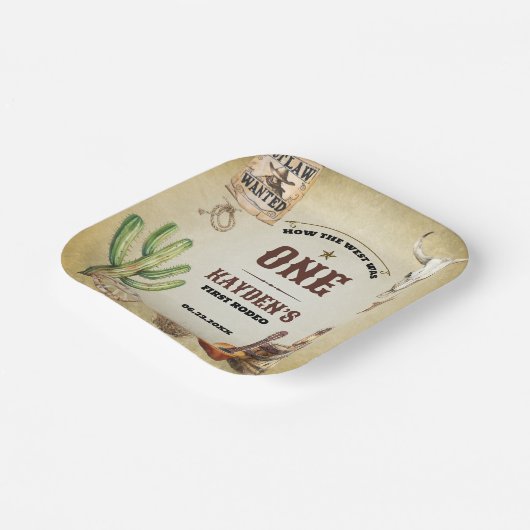 西が一歳の誕生日パーティーだった経緯 ペーパープレート (傾斜あり)