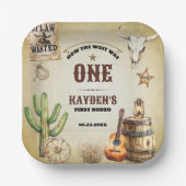 西が一歳の誕生日パーティーだった経緯 ペーパープレート (正面)