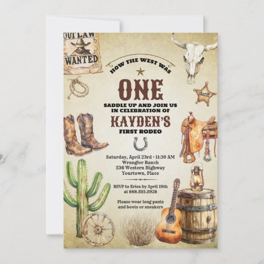 西が一歳の誕生日パーティーだった経緯 招待状 (正面)