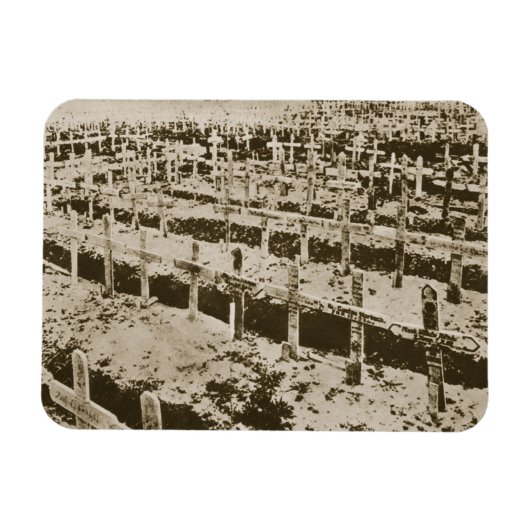 西では何も新しい：ドイツの墓地フラン マグネット (横)