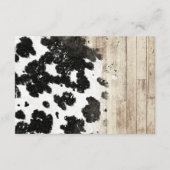 西と田舎の花は長靴素朴を結婚する エンクロージャーカード (裏面)