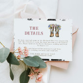 西と田舎の花は長靴素朴を結婚する エンクロージャーカード