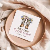 西と田舎の花は長靴素朴を結婚する スタンダードカクテルナプキン