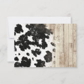 西と田舎の花は長靴素朴を結婚する 出欠カード (裏面)