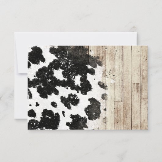 西と田舎の花は長靴素朴を結婚する 出欠カード (裏面)