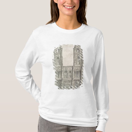 西にストラスブールのカテドラルの前部 Tシャツ (正面)