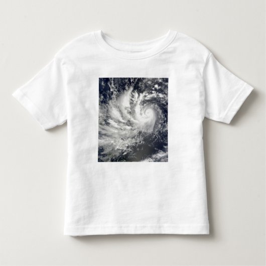 西に向かう台風パルマ トドラーTシャツ (正面)